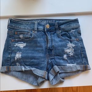 American Eagle Hi-Rise Shortie Jean Shorts
